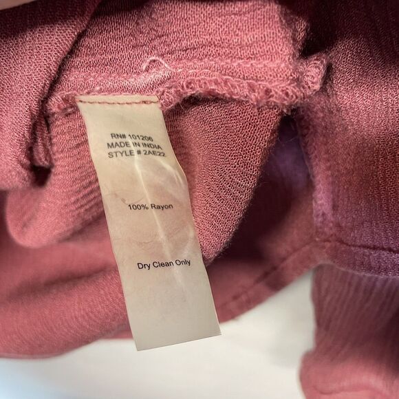 Soft Surroundings Top Size Medium Pink Leila Crinkle Popover Tunic Blouse - Picture 6 of 7